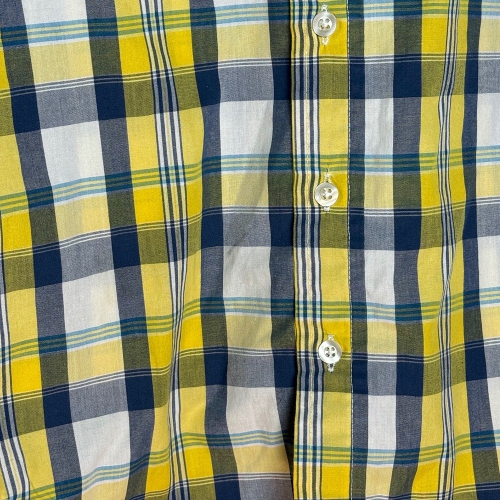 Wrangler Boys Yellow Plaid Short Sleeve Shirt / Size M (8) / Sku0094 - Picture 6 of 10